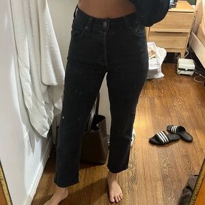 Aritzia Denim Forum Arlo High-Rise Black Denim Jeans